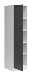 Impact Furniture Kitchen Larder Unit Tall Slim Cabinet Pantry Cupboard Shaker Dark Grey Left 500mm Junona - thumbnail 3