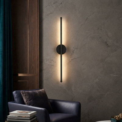 Black Led Wall Light 5400Mah With Remote Controller 1Pc - image 1