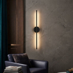 Black Led Wall Light 5400Mah With Remote Controller 1Pc - thumbnail 1
