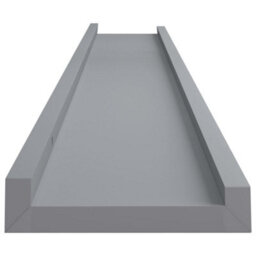 Berkfield Picture Frame Ledge Shelves 2 Pcs Grey 80X9X3 Cm Mdf - thumbnail 5
