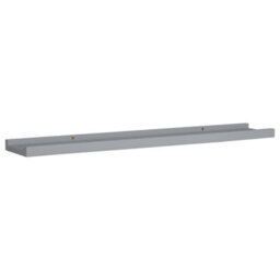 Berkfield Picture Frame Ledge Shelves 2 Pcs Grey 80X9X3 Cm Mdf - thumbnail 3