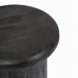 Elm Home And Garden Regent Solid Mango Wood Side Table Grey 53Cm H X 38Cm W X 38Cm D - thumbnail 5