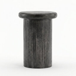 Elm Home And Garden Regent Solid Mango Wood Side Table Grey 53Cm H X 38Cm W X 38Cm D - thumbnail 3