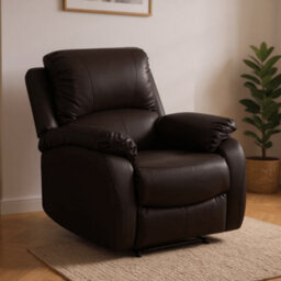 Furniture Instore Roma Brown Leather Manual Recliner 3+2+1 Seater Sofa Set - thumbnail 4