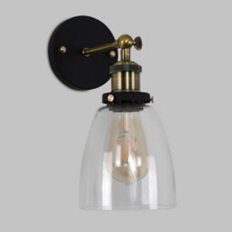 Valuelights Ambrose Retro Style Antique Brass And Black Metal Adjustable Knuckle Joint Wall Light Fitting - thumbnail 4