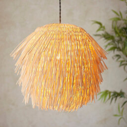 Loops Stylish Handmade Rattan Hanging Pendant Light For Modern Interiors - thumbnail 4