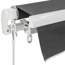 Sundaze Garden Manual Retractable Awning Patio Canopy Sun Shade Shelter Angle Adjustable 4X3M Grey - thumbnail 4
