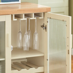 Kitchen Sideboard Cabinet With Microwave Shelf And Wine Rack Storage Cabinet With Glass Doors,cream,sobuy Fsb81-Mi - thumbnail 7