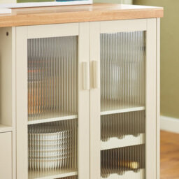 Kitchen Sideboard Cabinet With Microwave Shelf And Wine Rack Storage Cabinet With Glass Doors,cream,sobuy Fsb81-Mi - thumbnail 9