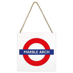 Transport For London Marble Arch Wooden Block White/red/blue (2.7Cm X 20Cm X 20Cm)