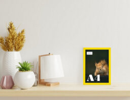 A4 Yellow Picture Frame Fits A4 (21 X 29.7Cm - 8.3 X 11.7In) Poster, Photo, Artwork, Or Print. - thumbnail 4