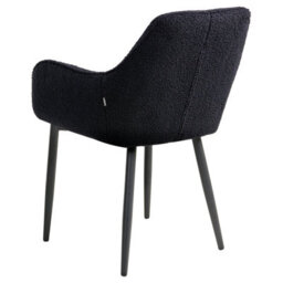 Beliani Set Of 2 Dining Chairs Alden Boucle Black - thumbnail 8
