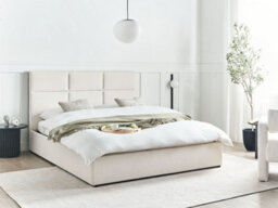 Beliani Ottoman Bed Fabric Lagord 160 X 200 Cm (Eu King Size) Off-White - thumbnail 2