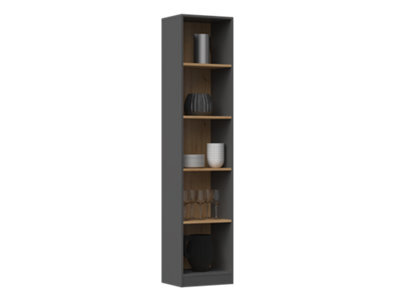 R50 Tall Bookcase Anthracite Artisan Oak - image 1