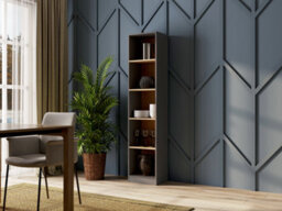 R50 Tall Bookcase Anthracite Artisan Oak - thumbnail 3