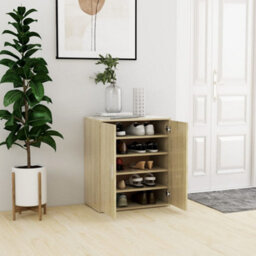 Berkfield Shoe Cabinet Sonoma Oak 60X35X70 Cm Engineered Wood - thumbnail 1