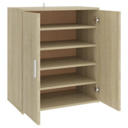 Berkfield Shoe Cabinet Sonoma Oak 60X35X70 Cm Engineered Wood - thumbnail 2