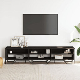 Berkfield Tv Cabinet Black 180X34X41 Cm Engineered Wood - thumbnail 3