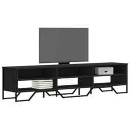 Berkfield Tv Cabinet Black 180X34X41 Cm Engineered Wood - thumbnail 1