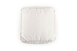 Littens Cream Teddy Boucle Square Cube Footstool Bean Bag Pouffe Ottoman Seat 41Cm X 41Cm X 41Cm - thumbnail 5
