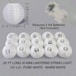 Bright Zeal Vibrant Lantern String Lights 20 Inch 2-Pack - thumbnail 6