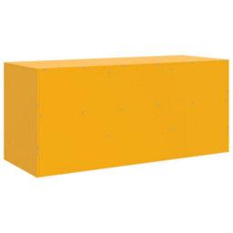 Berkfield Tv Cabinet Mustard Yellow 99X39X44 Cm Steel - thumbnail 9