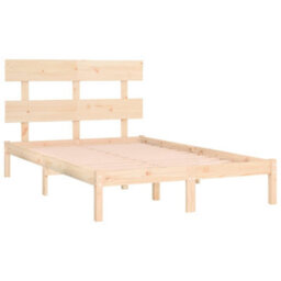 Berkfield Bed Frame Solid Wood 200X200 Cm - thumbnail 4