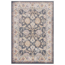 Floral Grey Traditional Persian Abstract Bordered Easy To Clean Rug For Dining Room-200Cm X 290Cm - thumbnail 5