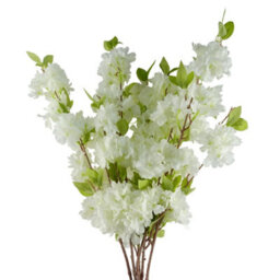Pegdev - Pdl - Pack Of 6 X 100Cm Artificial Blossom Stems White Silk Flowers For Home Wedding Or Display Use - thumbnail 1