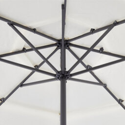 Beliani Market Garden Parasol Beige - 285Cm Octagonal Uv Umbrella With Crank - thumbnail 7