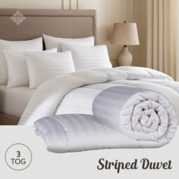 Opulent Home 3 Tog Summer Duvet & Pillow Set Striped Microfibre Lightweight - thumbnail 5