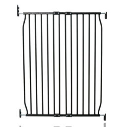 Safetots Extra Tall Eco Screw Fit Baby Gate, Black, 80Cm - 90Cm, Extra Tall Gate 100Cm In Height, Stair Gate For Baby - thumbnail 1