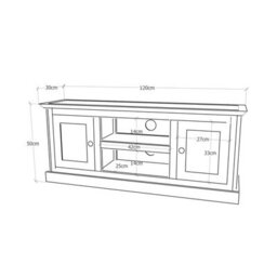 Cabinet Bits Salerno Light Wood 2 Door Tv Cabinet Brass Knob - thumbnail 8