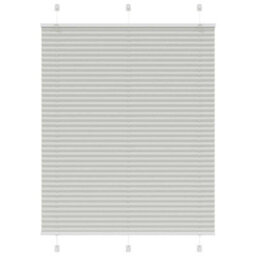 Berkfield Modern Pleated Blind Light Grey 105X100 Cm Fabric Width 104.4 Cm Polyester - thumbnail 2