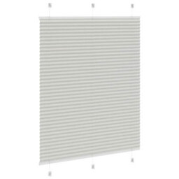Berkfield Modern Pleated Blind Light Grey 105X100 Cm Fabric Width 104.4 Cm Polyester - thumbnail 4