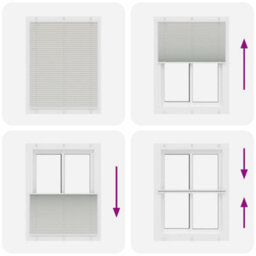 Berkfield Modern Pleated Blind Light Grey 105X100 Cm Fabric Width 104.4 Cm Polyester - thumbnail 5