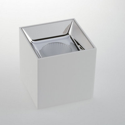 Luminosa Lighting Luminosa Mig Led Surface Mounted Downlight White, Chrome 2000Lm 3000K 11.5X11.5X11.6Cm - image 1