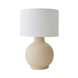 Valuelights Blair Natural Linen Shade Hand Finished Ceramic Beige Stone Table Lamp And Bulb - thumbnail 7