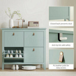 4 Drawer Shoe Cabinet With Flip Doors For Hallway - thumbnail 4