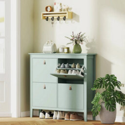 4 Drawer Shoe Cabinet With Flip Doors For Hallway - thumbnail 3