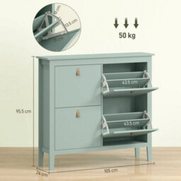 4 Drawer Shoe Cabinet With Flip Doors For Hallway - thumbnail 2