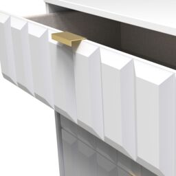 Bologna Ready Assembled Matt White No Effect 5 Drawer Wide Chest (H)1075mm (W)765mm (D)415mm - thumbnail 7