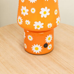 Valuelights Hanya Orange Flower Glass Rechargeable Table Lamp - thumbnail 5