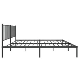 Berkfield Metal Bed Frame With Headboard Black 180X200 Cm 6Ft Super King - thumbnail 6