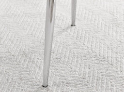 Furniturebox Seattle Scandi Inspired Glass And Black Metal Leg Square Dining Table & 4 Mustard Pesaro Velvet Black Leg Chairs - thumbnail 9