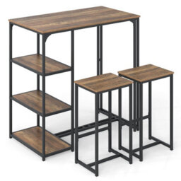 2 Person Dining Furniture Set 3 Piece Bar Table Set - thumbnail 6