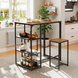 2 Person Dining Furniture Set 3 Piece Bar Table Set - thumbnail 4