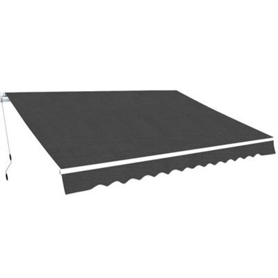 Berkfield Folding Awning Manual Operated 500 Cm Anthracite - image 1