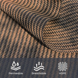 Brown 2X3M Rectangular Shade Sail Perforated - thumbnail 2