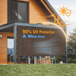 Brown 2X3M Rectangular Shade Sail Perforated - thumbnail 5